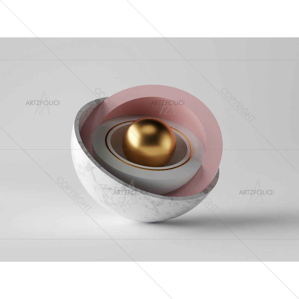 3D Abstract Minimal Art D1 — Fluid marble custom art by ArtzFolio
