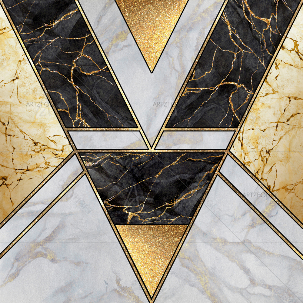Abstract Marble Gold Pattern D2 — custom-size art design 5014960