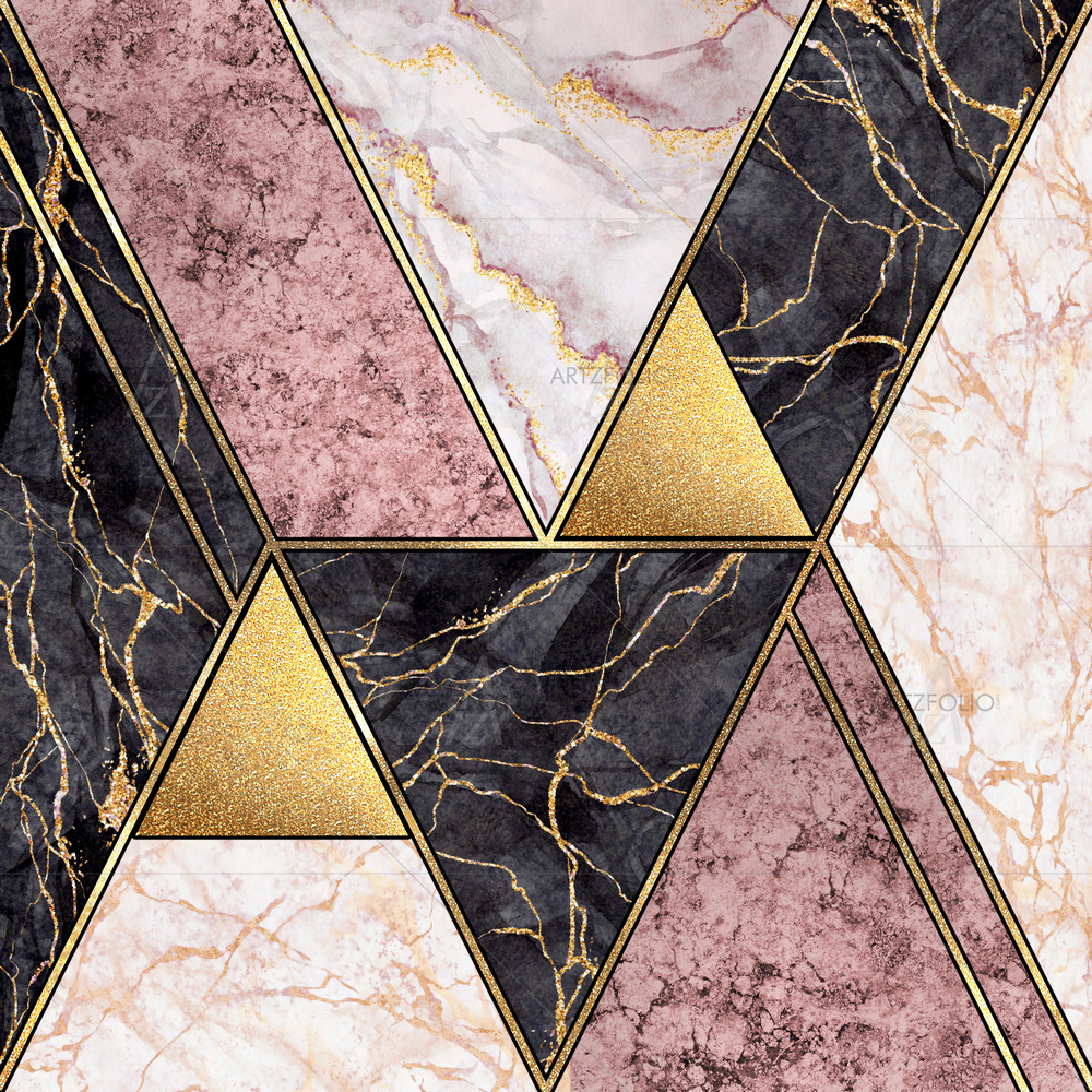 Abstract Marble Gold Pattern D6 — custom-size art design 5014966