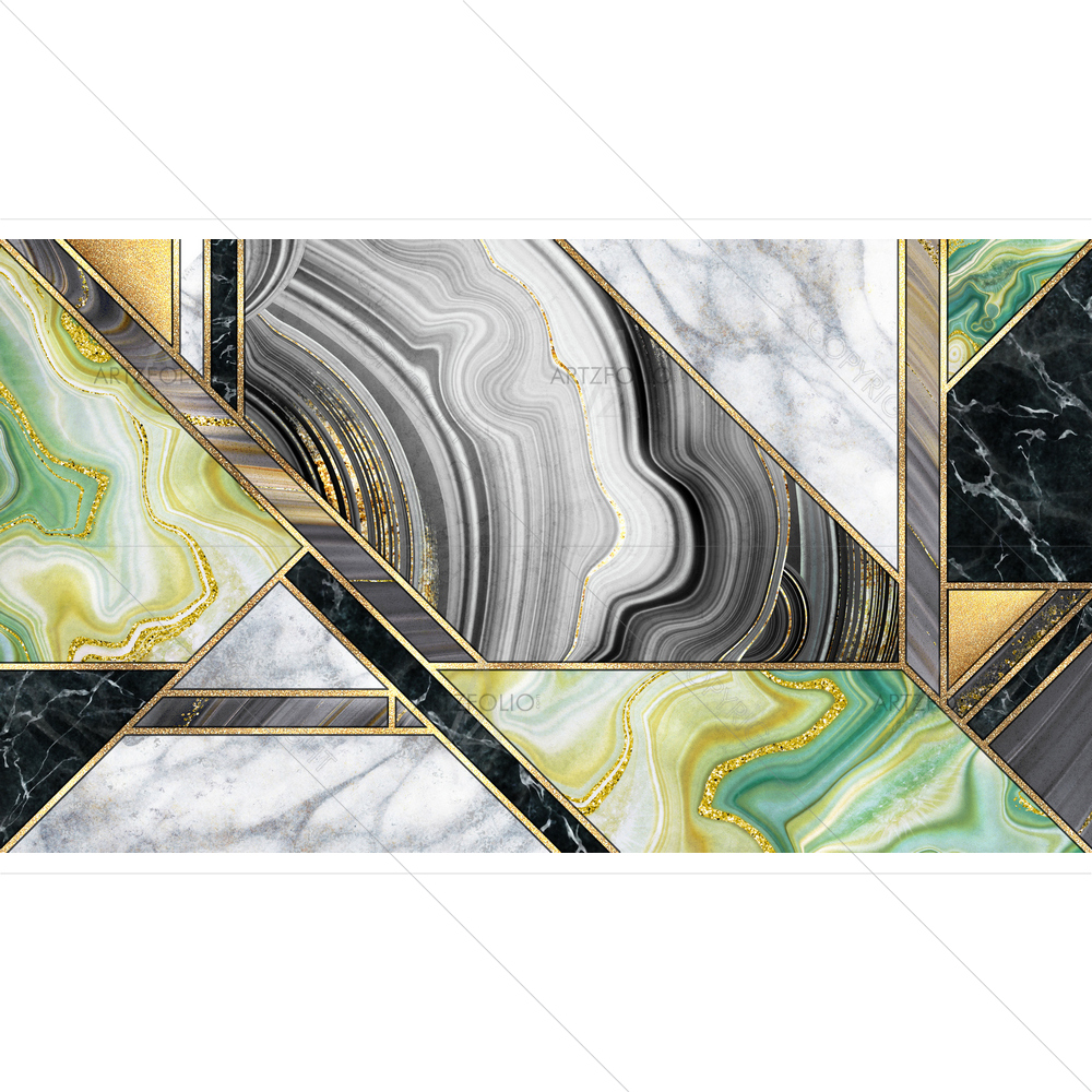 Minimalist Marble Gold Pattern D2 — custom-size art design 5014968