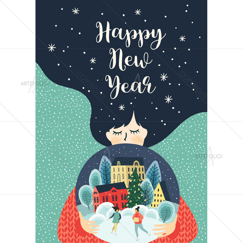 Christmas New Year Retro Style — Devotional custom art by ArtzFolio