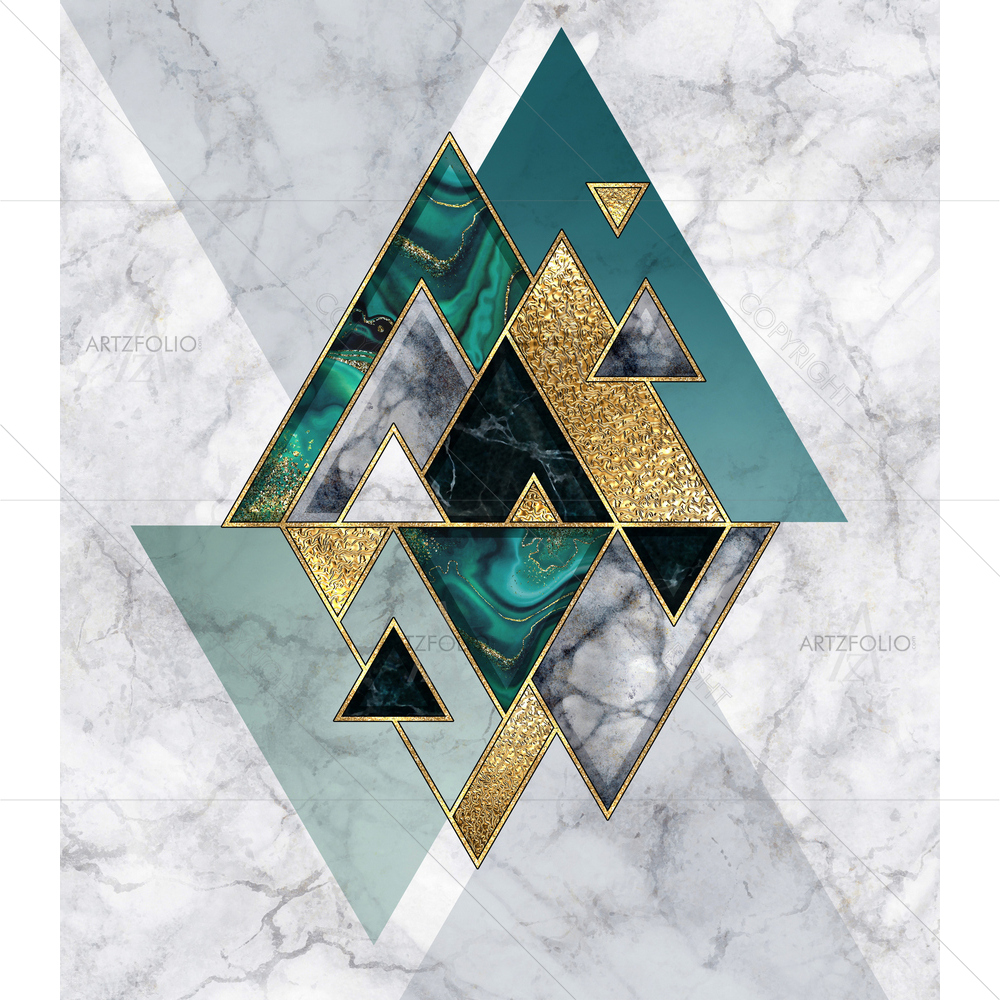 Abstract Triangles D6 — custom-size art design 5014981