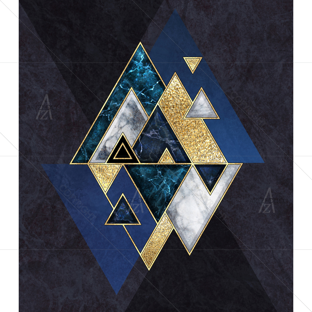 Abstract Triangular Stripes — Abstract custom art by ArtzFolio