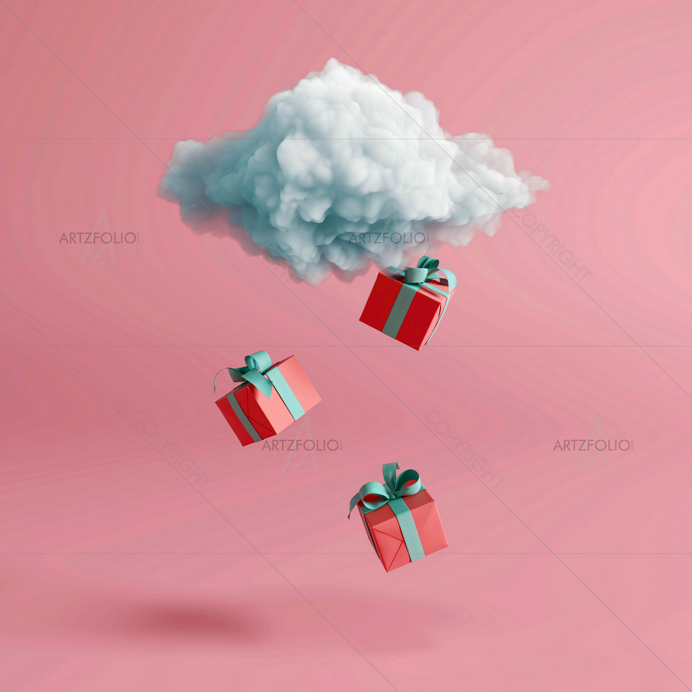 3D Minimal Cloud — Devotional custom art by ArtzFolio