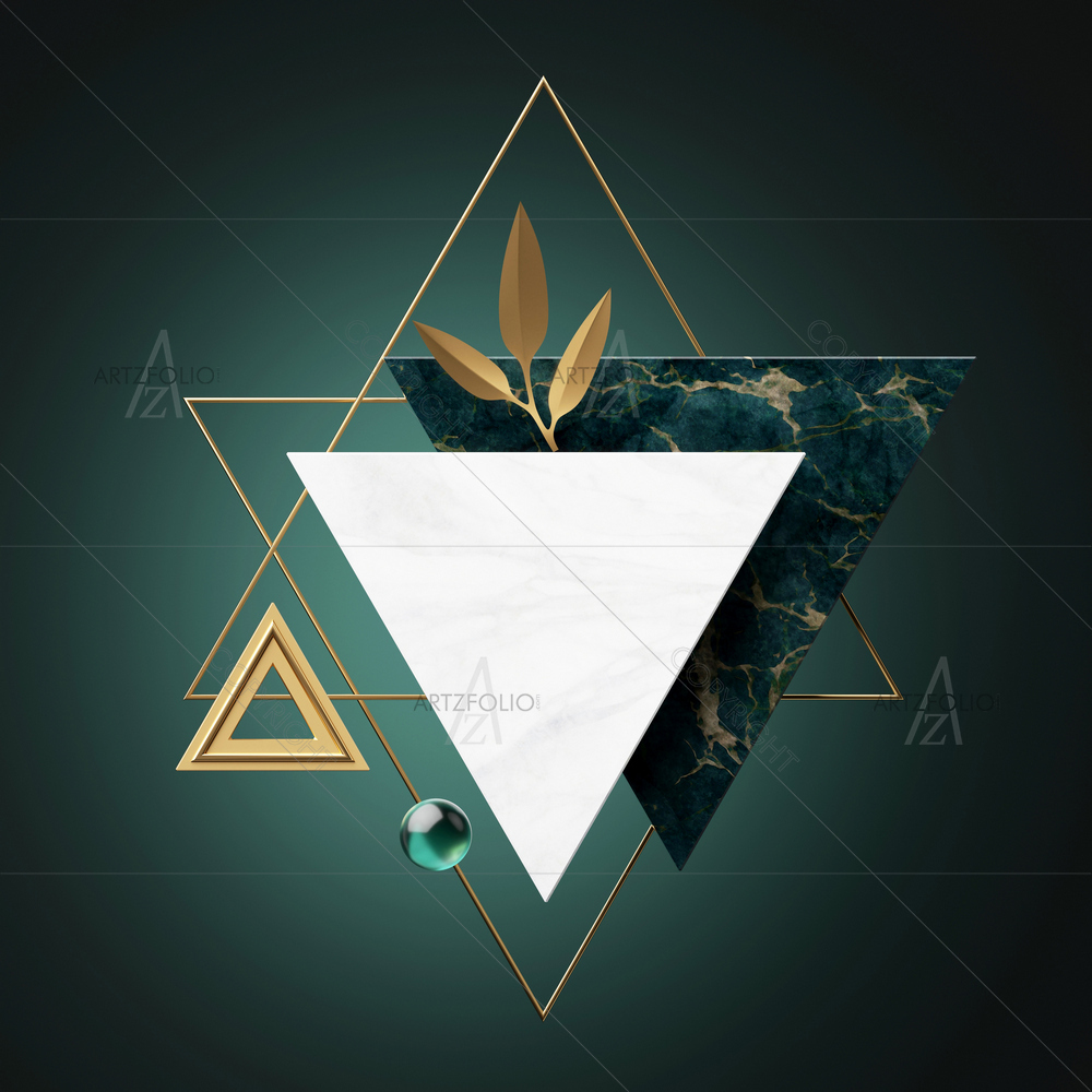 3D Abstract Minimal Art D2 — custom-size art design 5014986