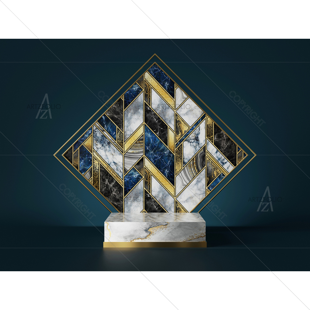3D Abstract Marble Mosaic — custom-size art design 5014987