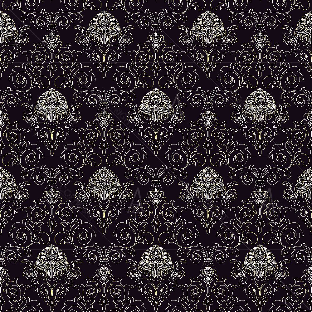 Golden Flowers & Leaves D2 — custom-size art design 5014999