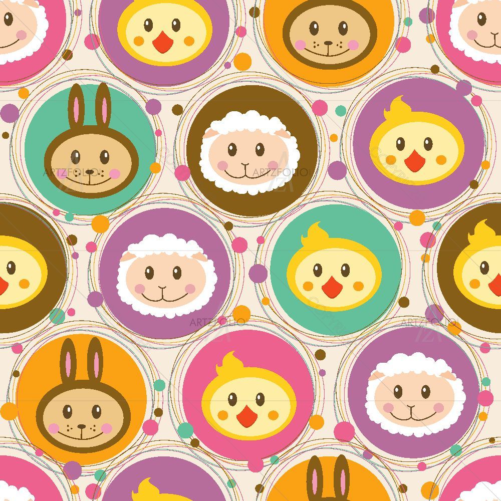 Cartoon Toys Pattern — Botanical custom art by ArtzFolio