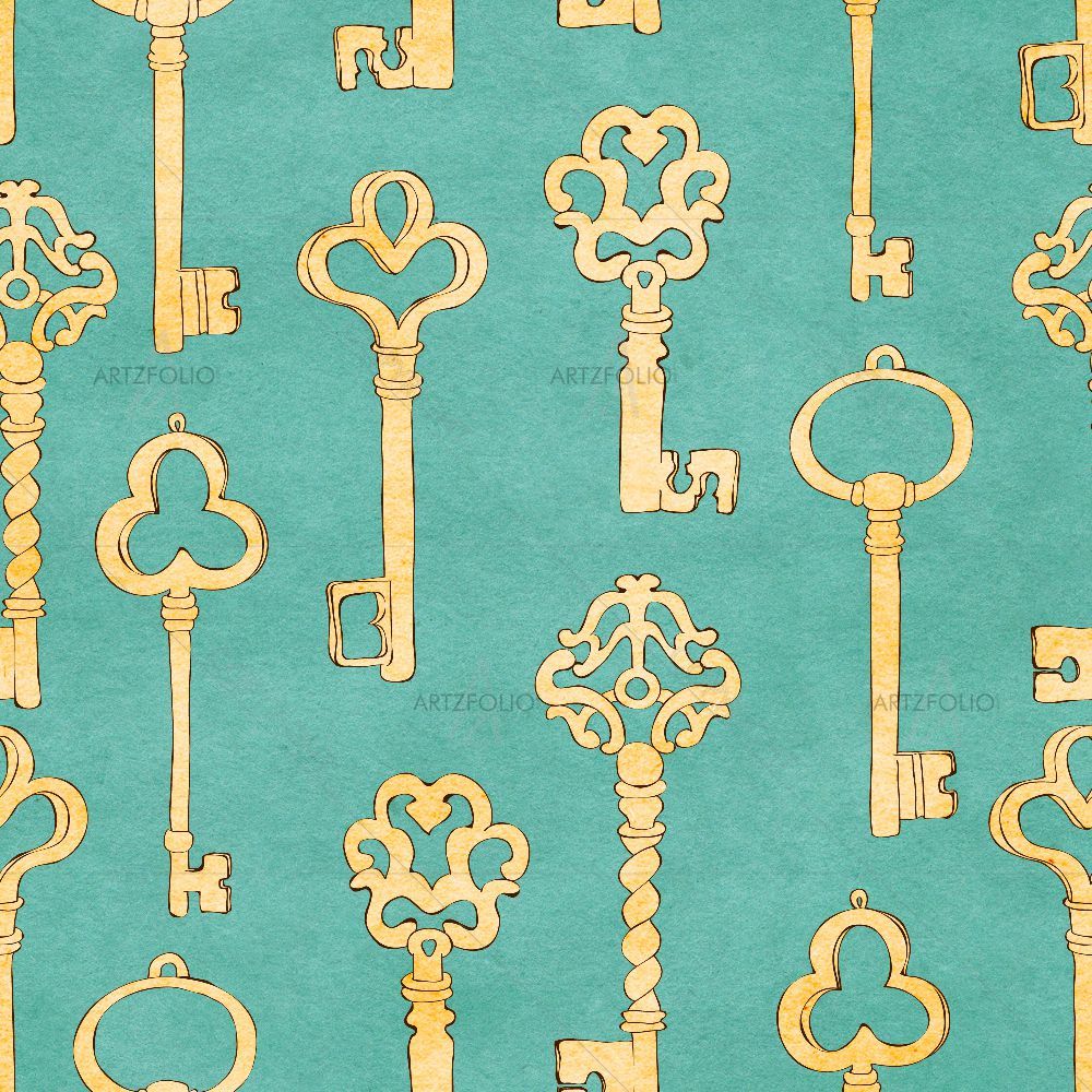 Retro Keys Pattern — custom-size art design 5015006