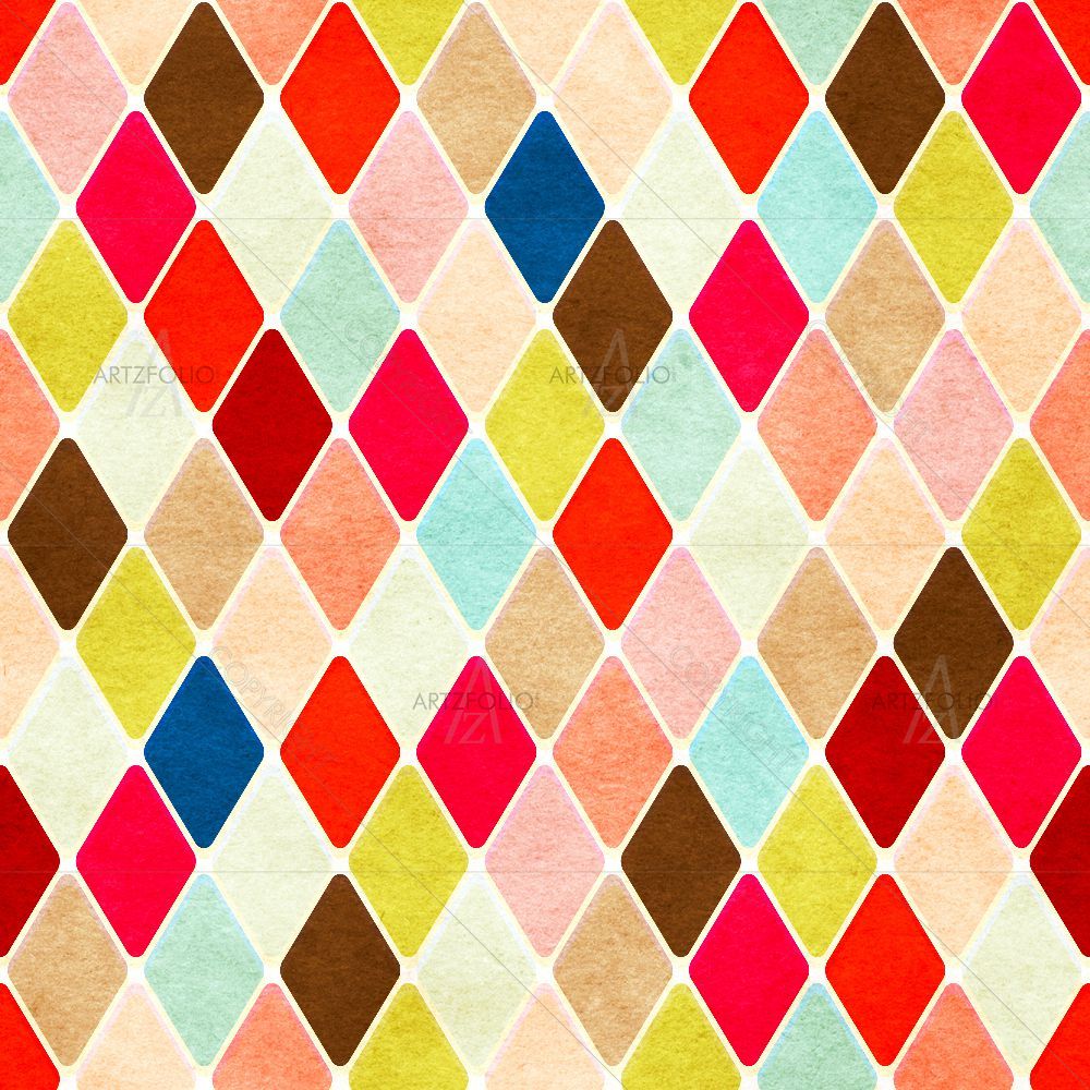 Retro Harlequin D1 — Abstract custom art by ArtzFolio
