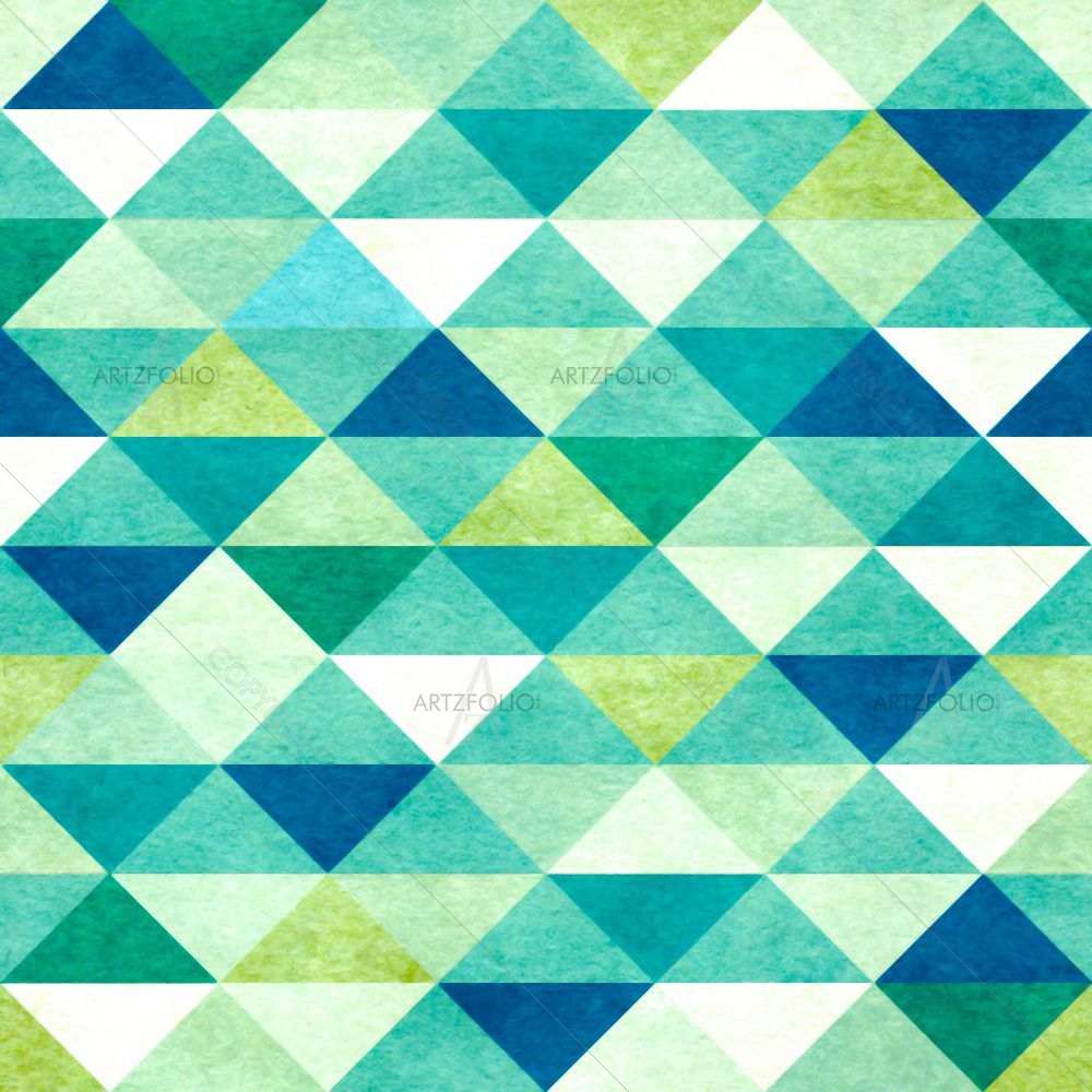 Blue Triangles — Abstract custom art by ArtzFolio