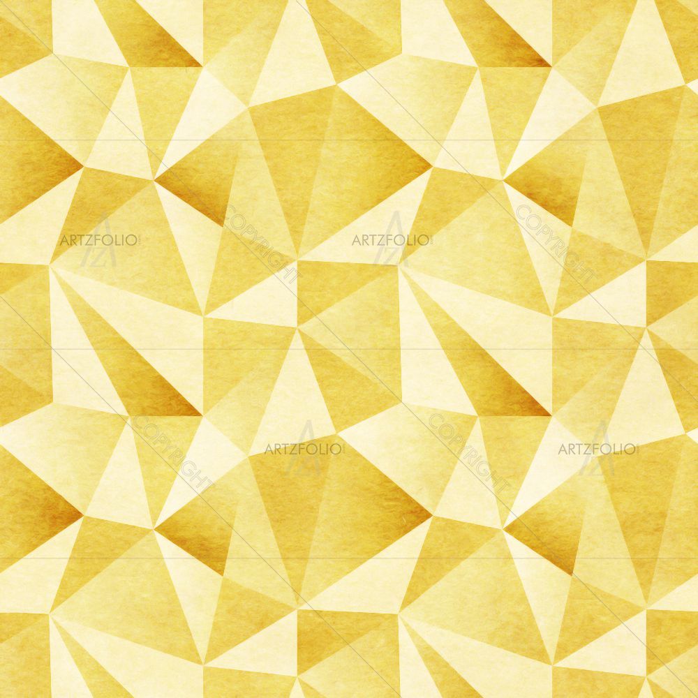 Golden Triangular Mosaics — Cubism custom art by ArtzFolio