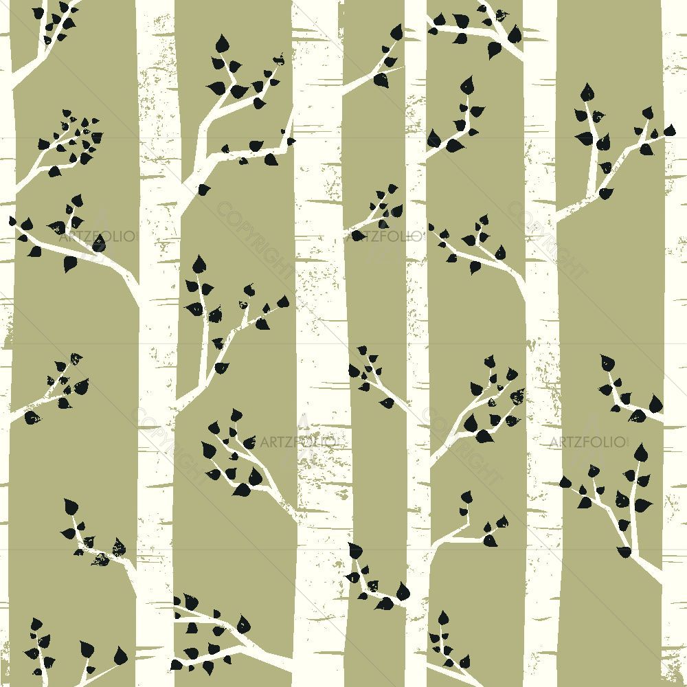 Grunge Birch Trees — Abstract custom art by ArtzFolio