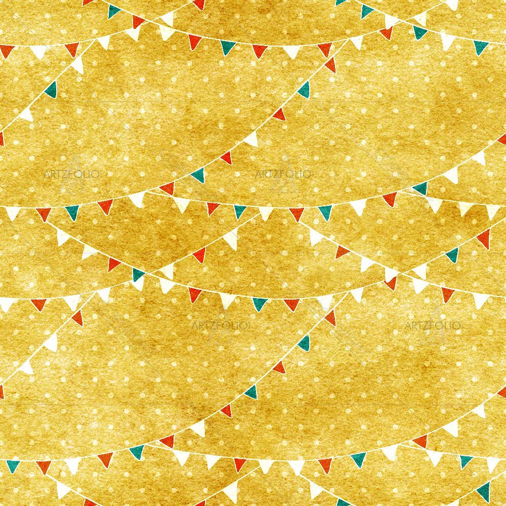 Colorful Bunting Flags D1 — custom-size art design 5015058