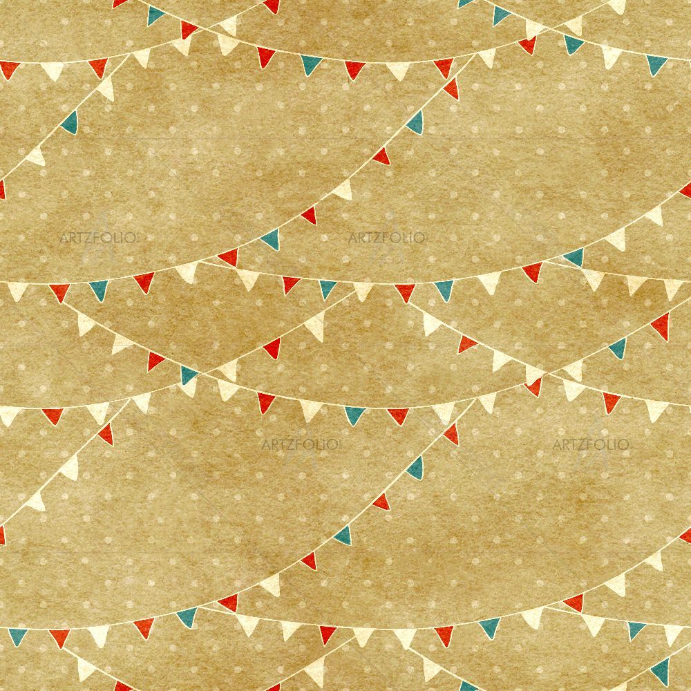 Colorful Bunting Flags D2 — Ancient custom art by ArtzFolio