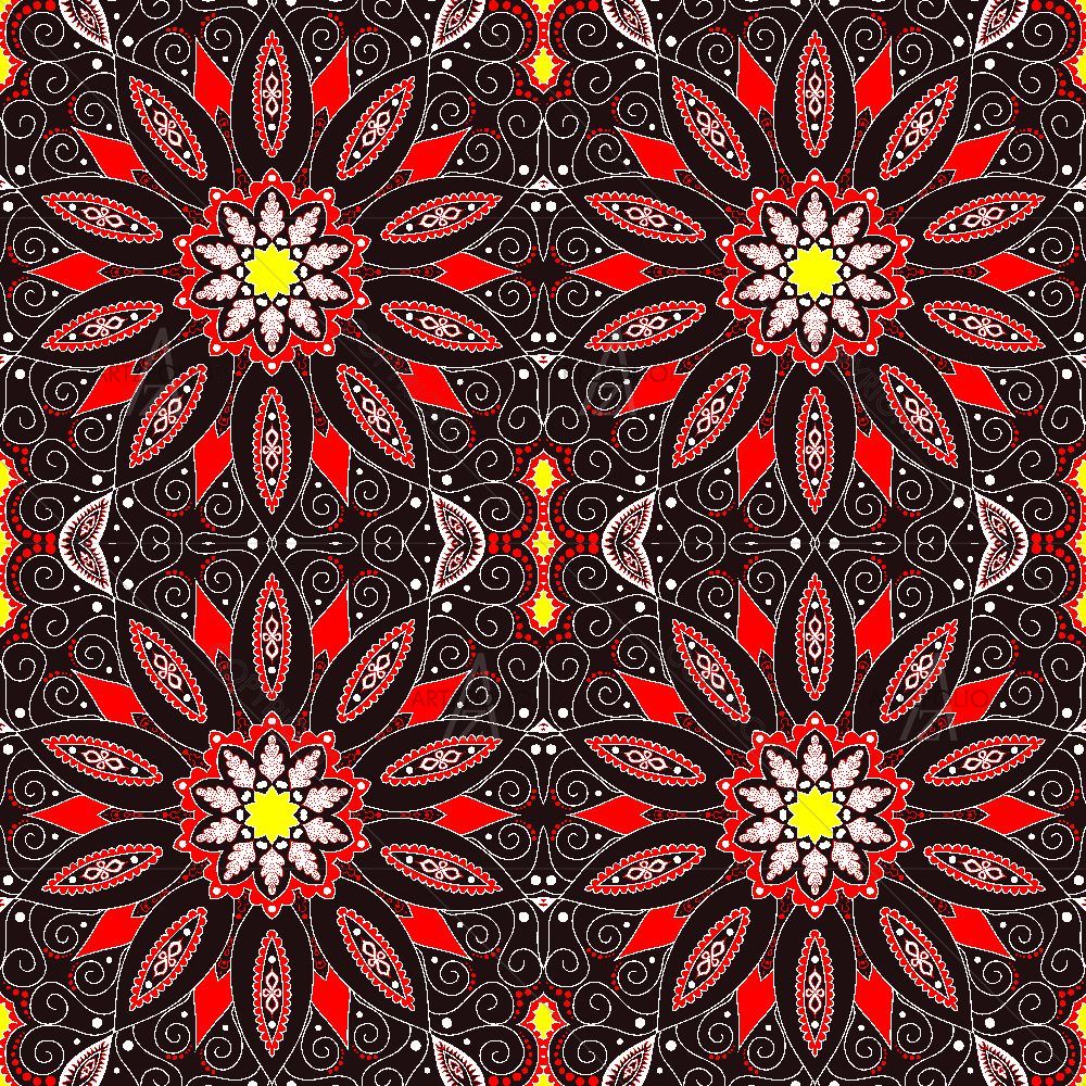 Abstract Floral Damask — Devotional custom art by ArtzFolio