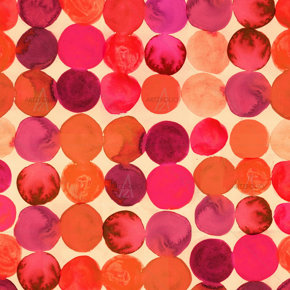 Red Watercolor Circles — custom-size art design 5015081