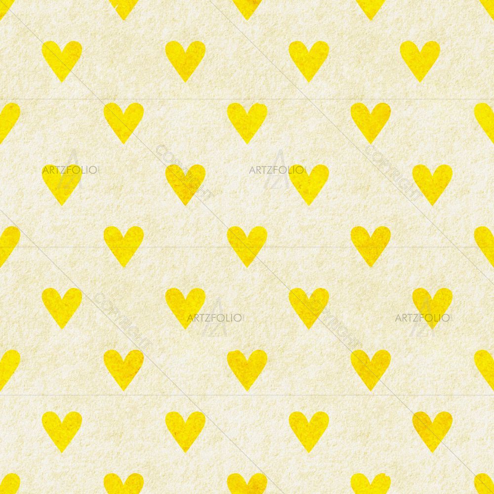 Watercolor Yellow Heart — Hearts custom art by ArtzFolio