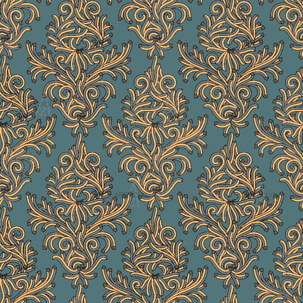 Damascus Floral Pattern — custom-size art design 5015118