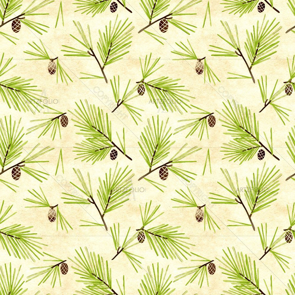 Pine Tree Branch — Devotional custom art by ArtzFolio