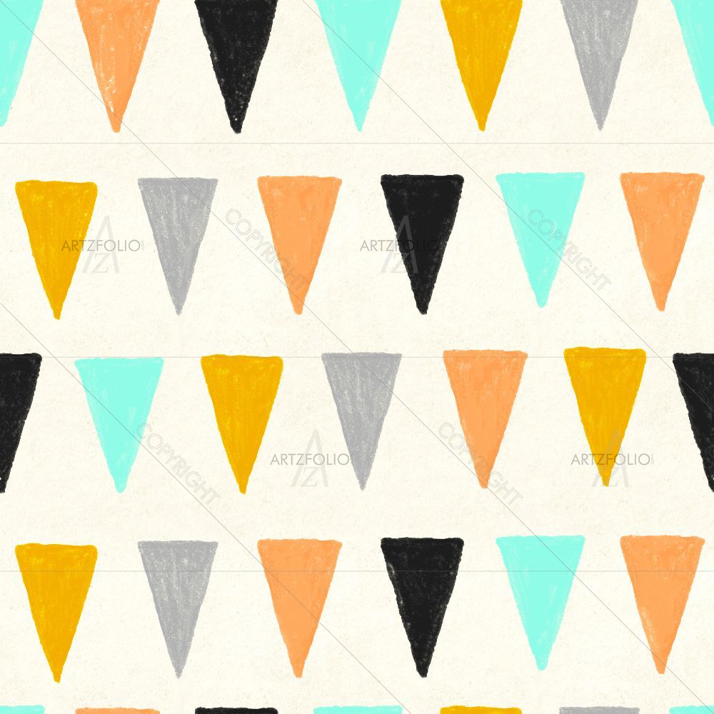 Colorful Triangles D2 — Abstract custom art by ArtzFolio