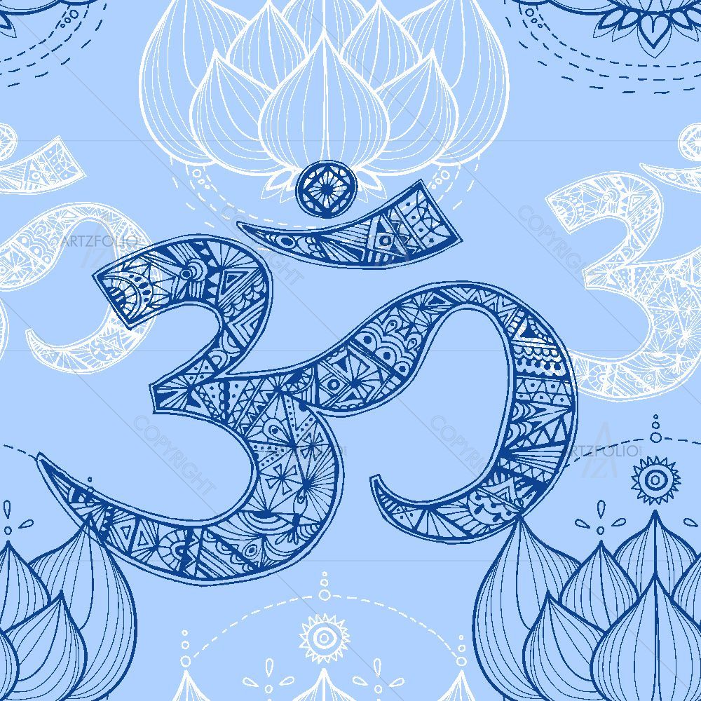 Hindu Religious Om Pattern — Devotional custom art by ArtzFolio