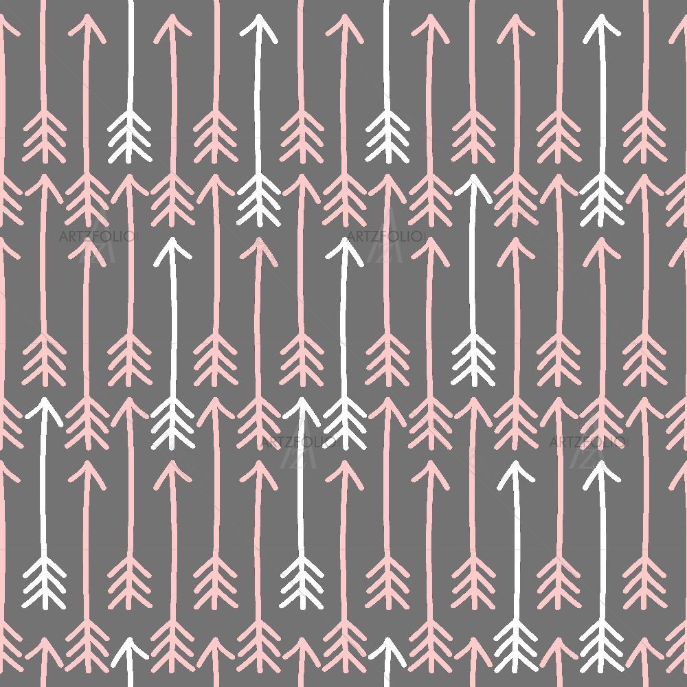 White Pink Arrows — custom-size art design 5015165