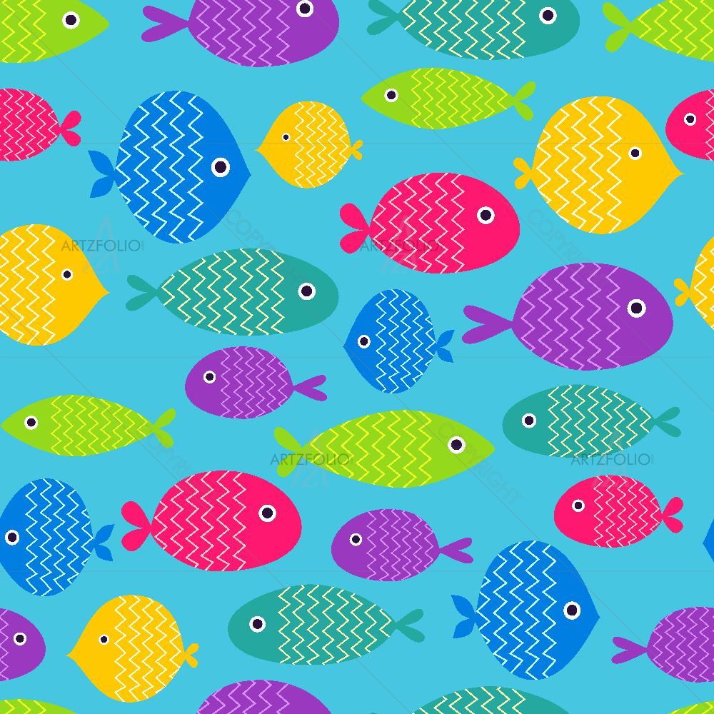 Fish Pattern D2 — Animals custom art by ArtzFolio