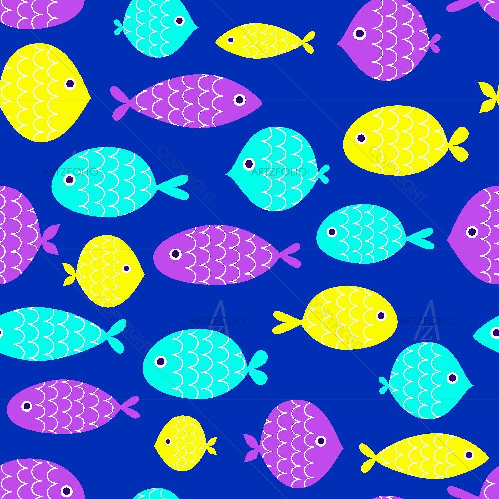 Fish Pattern D3 — custom-size art design 5015174