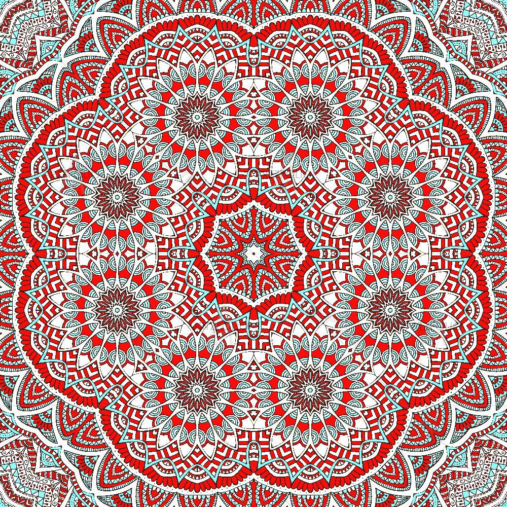 Round Ornamental Mandala — custom-size art design 5015179