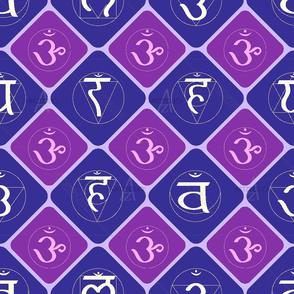 Hindu Sanskrit Chakras D2 — custom-size art design 5015190