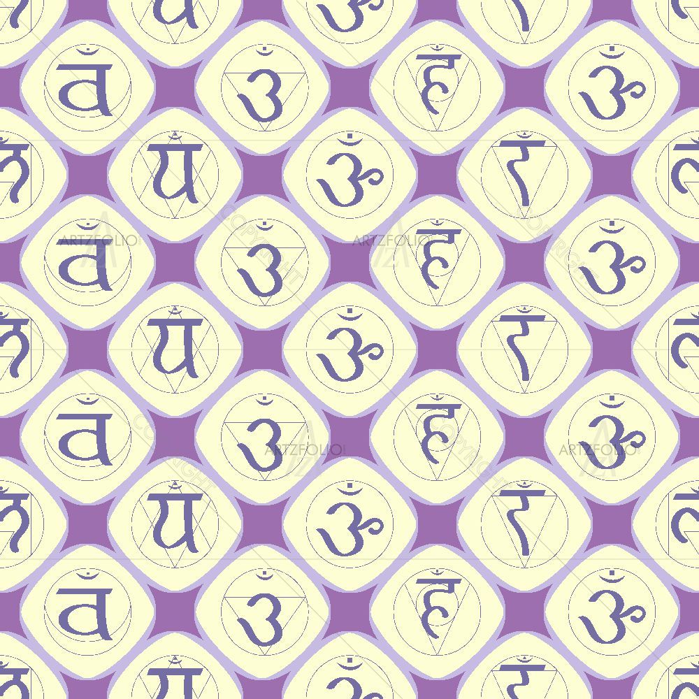Hindu Sanskrit Chakras D3 — Devotional custom art by ArtzFolio