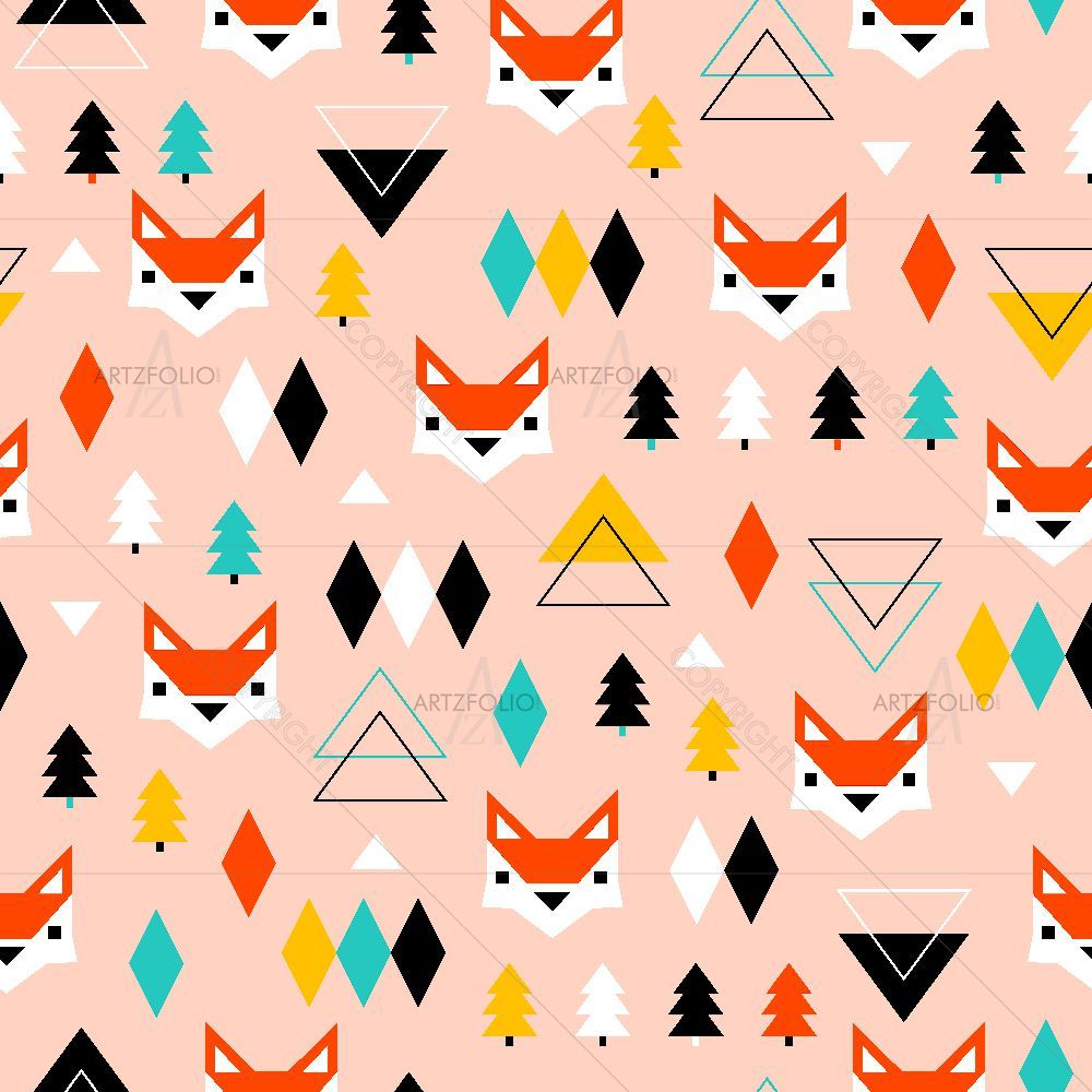Fox Forest and Christmas Tree — Devotional custom art by ArtzFolio