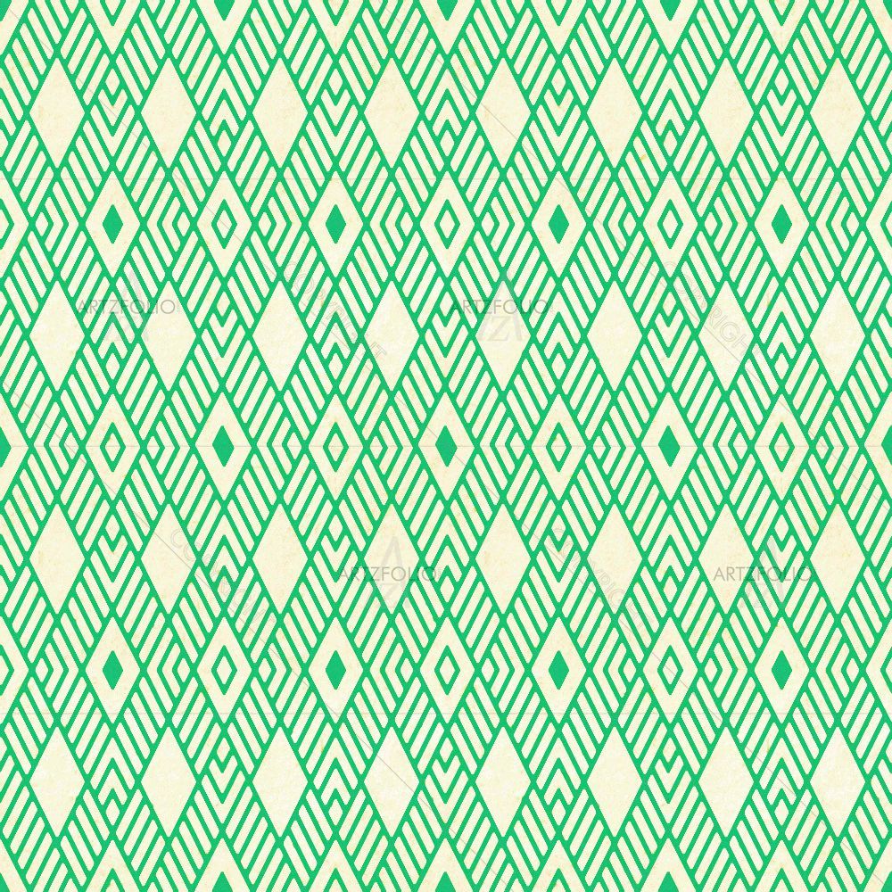 Green Geometric — Devotional custom art by ArtzFolio