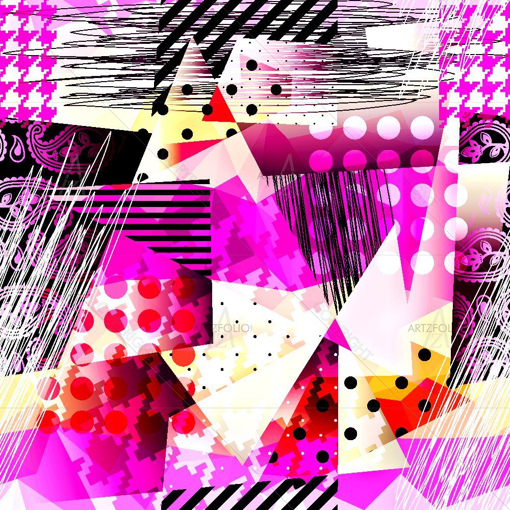Grunge Cubism Pattern — Cubism custom art by ArtzFolio