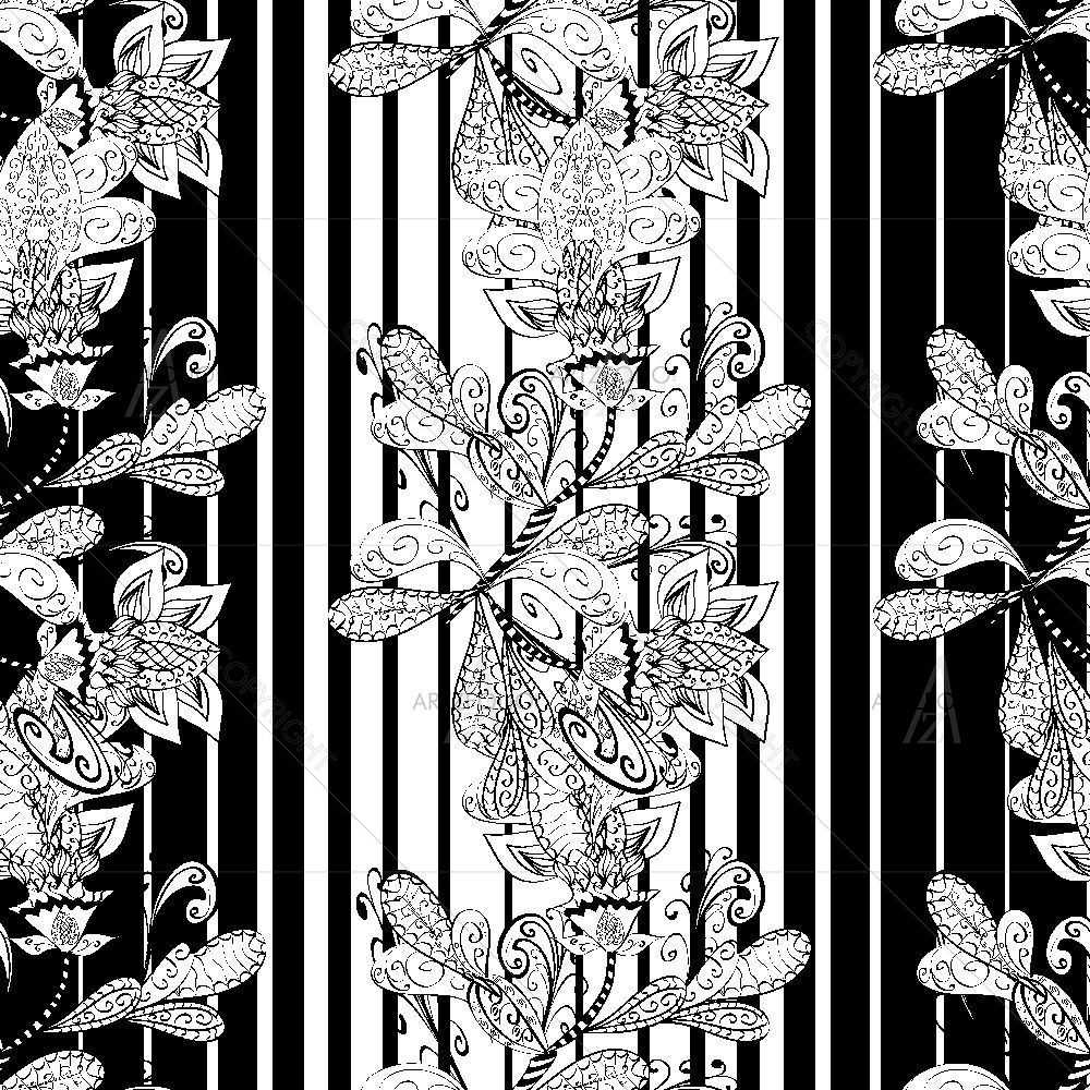 Watercolor Pattern D3 — Botanical custom art by ArtzFolio