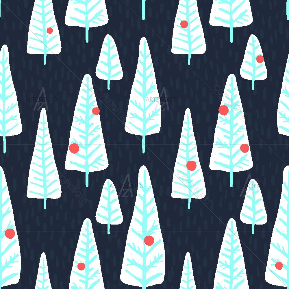 Christmas Tree Pattern D6 — custom-size art design 5015205