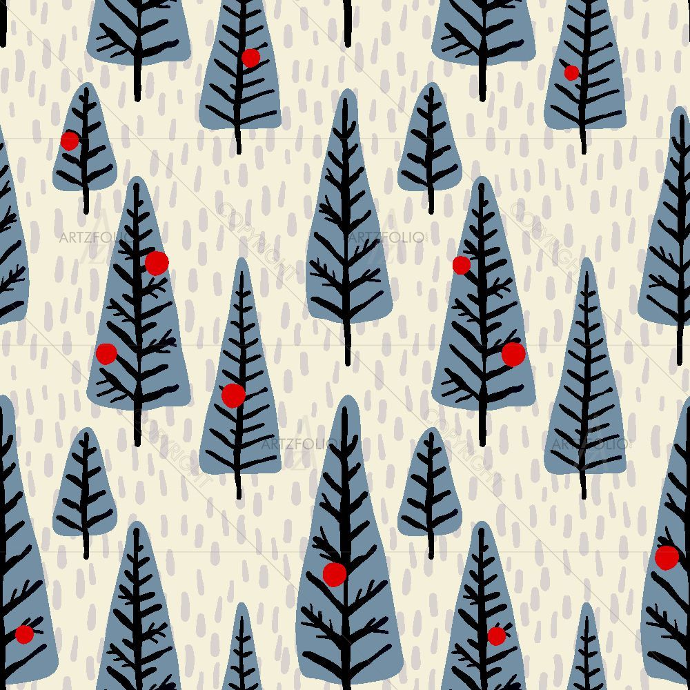 Christmas Tree Pattern D7 — custom-size art design 5015206