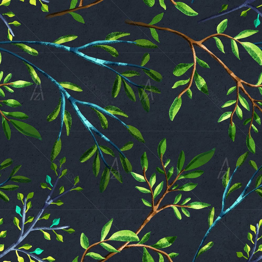 Floral Botanical Pattern D4 — custom-size art design 5015212