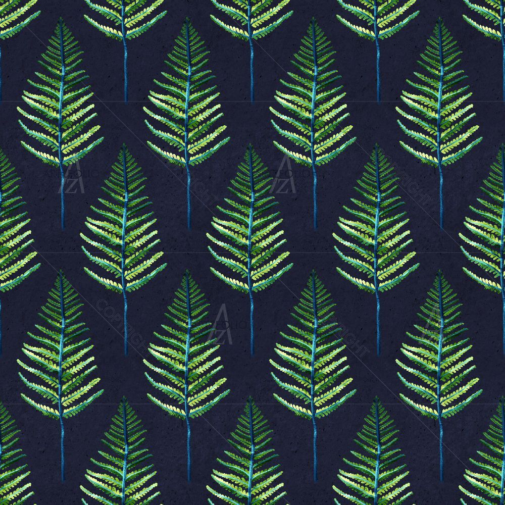 Watercolor Fern Leaves — Botanical custom art by ArtzFolio