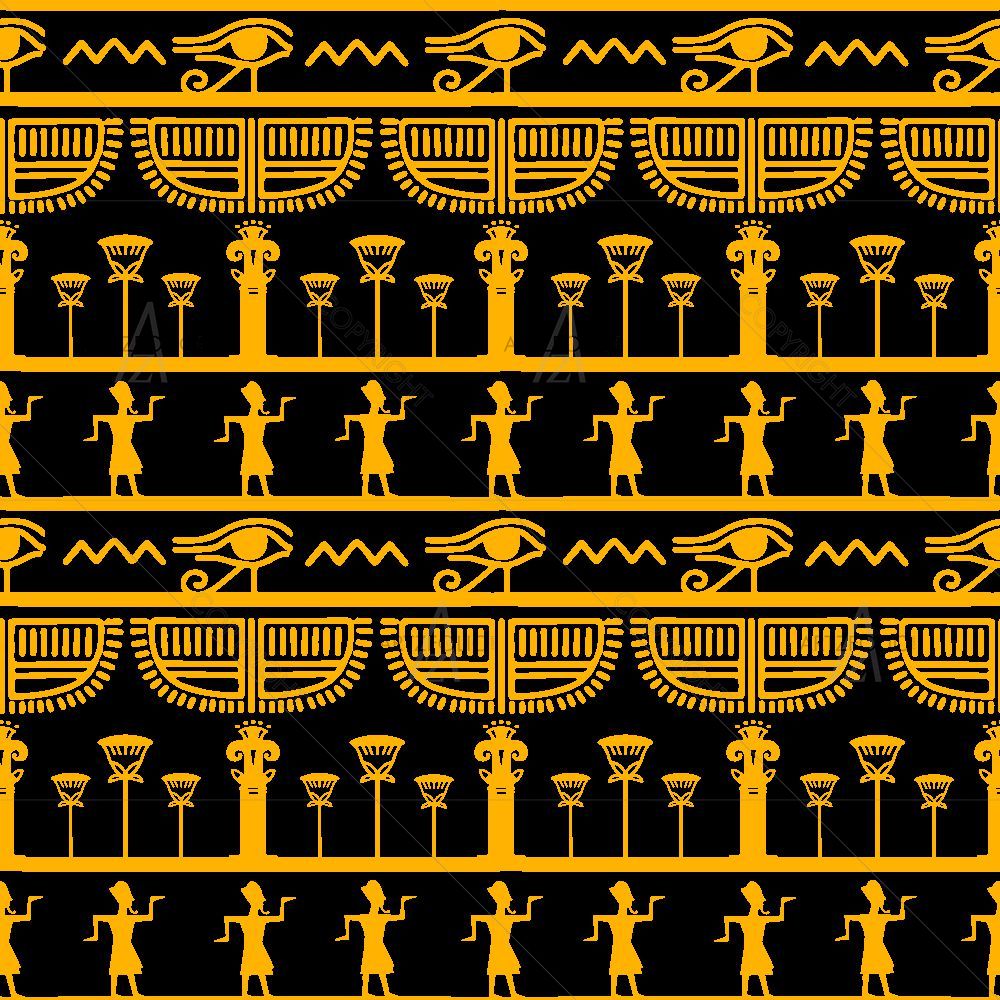 Vintage Egyptian Silhouettes — Botanical custom art by ArtzFolio