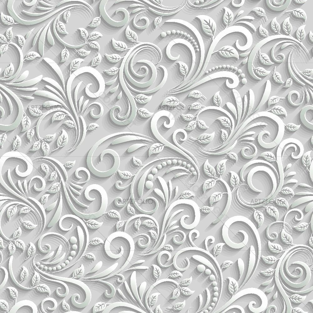 Floral 3D Pattern D1 — Devotional custom art by ArtzFolio