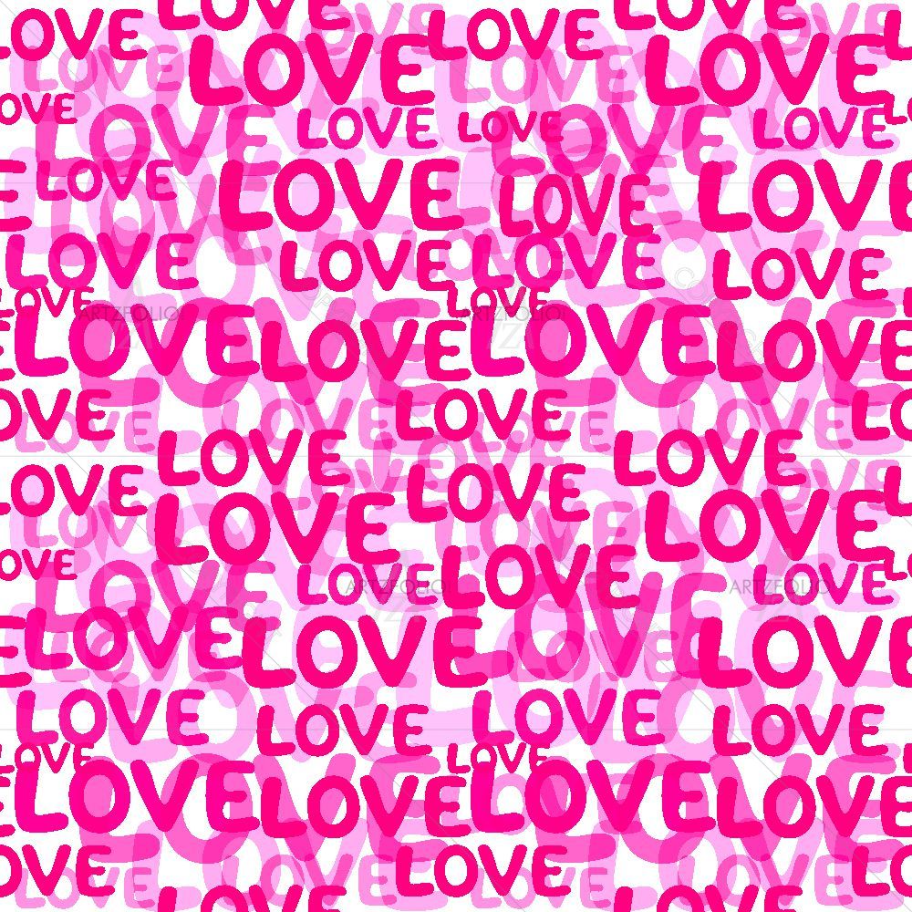 Love Word Pattern — custom-size art design 5015230