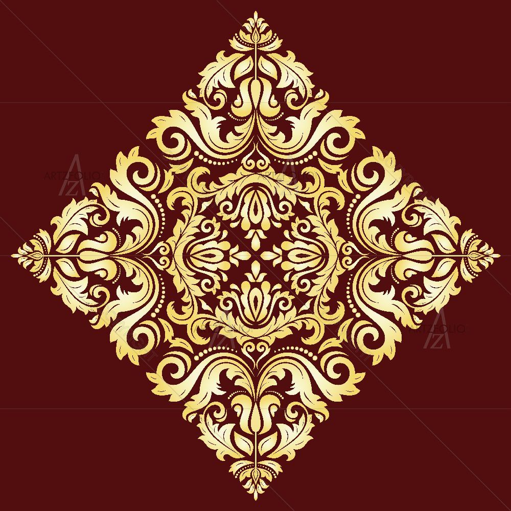 Golden Arabesque and Oriental Elements — Devotional custom art by ArtzFolio
