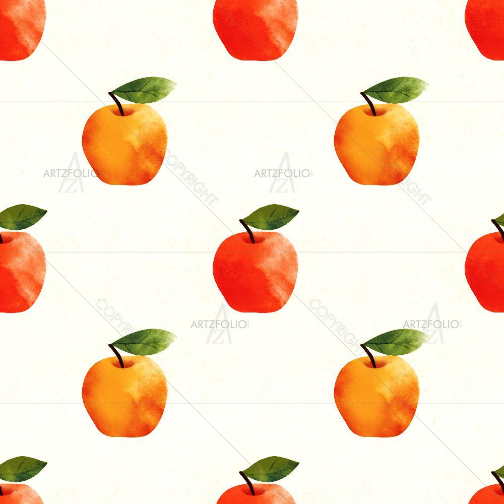 Apple Pattern — Ancient custom art by ArtzFolio
