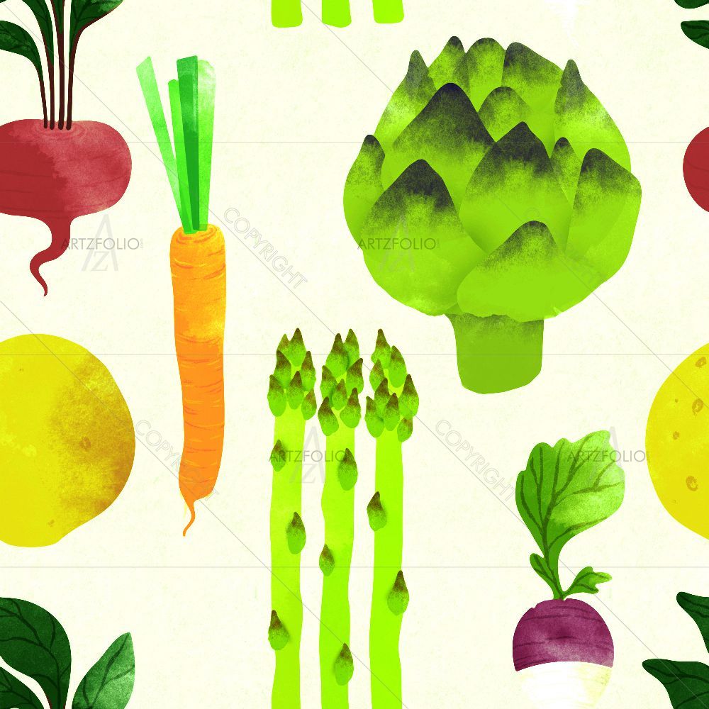 Fruits Vegetable Image — Ancient custom art by ArtzFolio