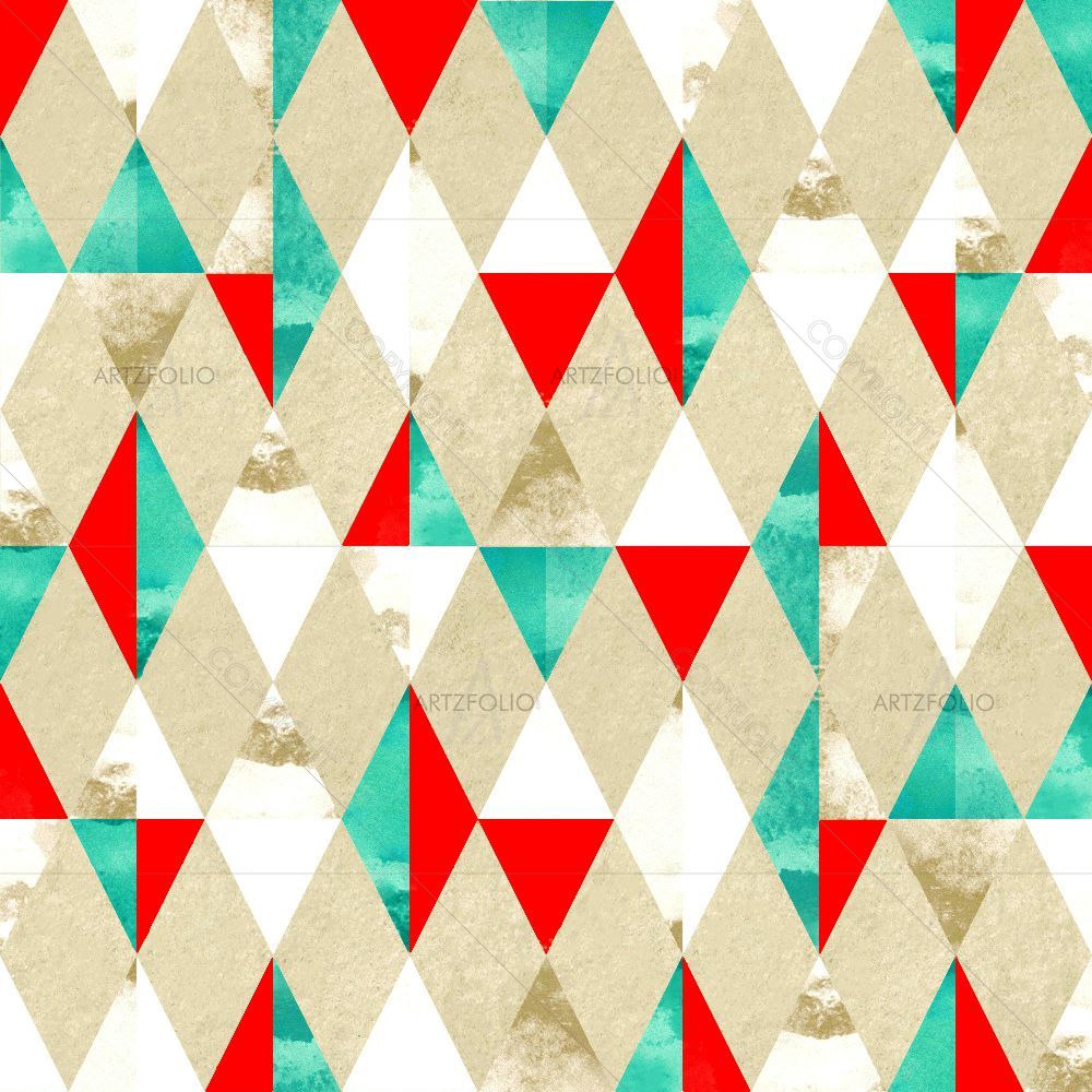 Geometric Harlequin D1 — Abstract custom art by ArtzFolio