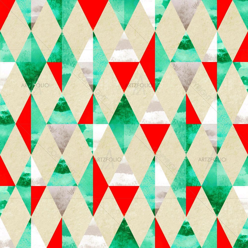 Geometric Harlequin D2 — Abstract custom art by ArtzFolio