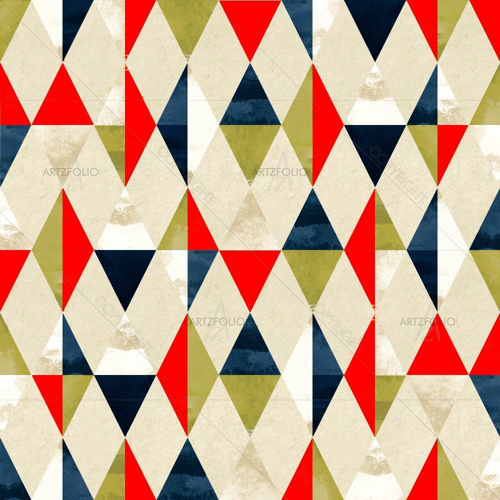 Geometric Harlequin D4 — Abstract custom art by ArtzFolio
