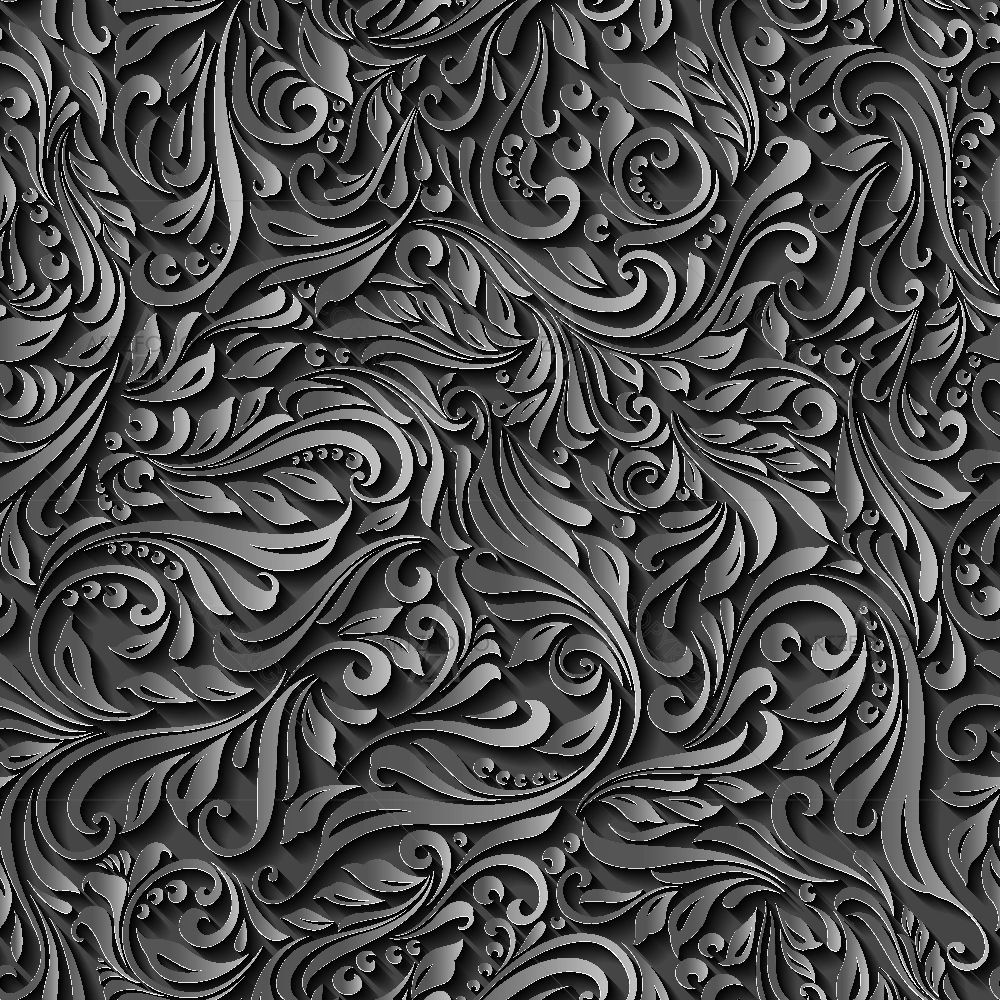 Abstract Black Floral Vine Pattern D1 — Botanical custom art by ArtzFolio